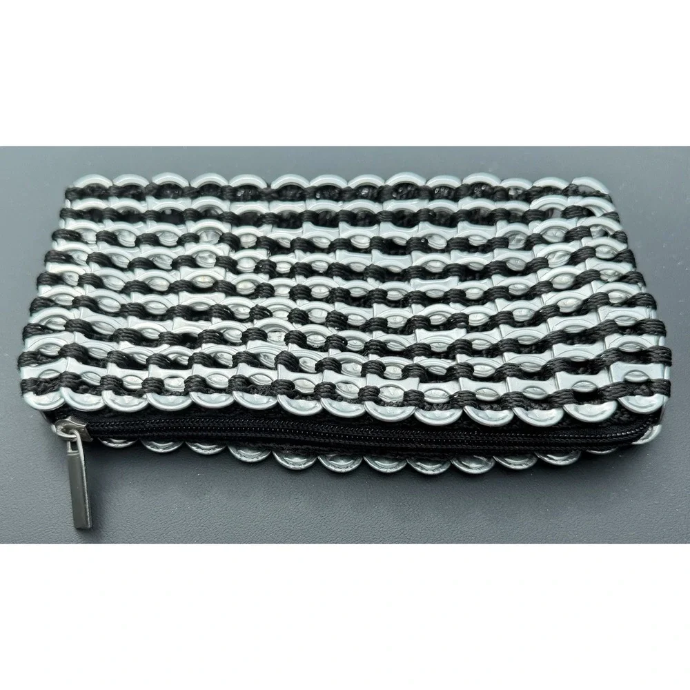 Escama Studio Black Silver Pop Tab Clutch Pouch 8